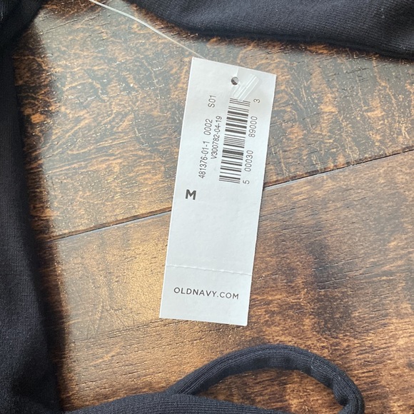 Old Navy Black Midi Wrap Dress - Picture 4 of 7